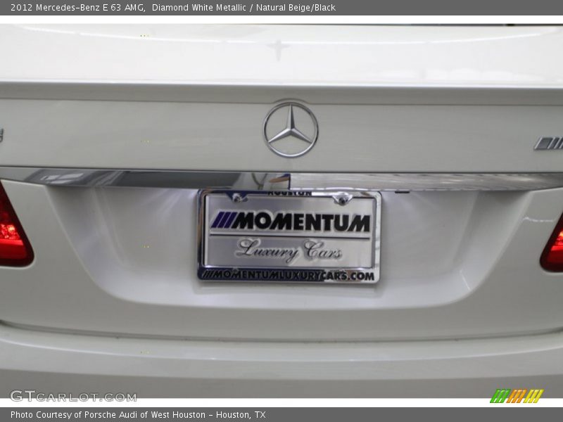 Diamond White Metallic / Natural Beige/Black 2012 Mercedes-Benz E 63 AMG