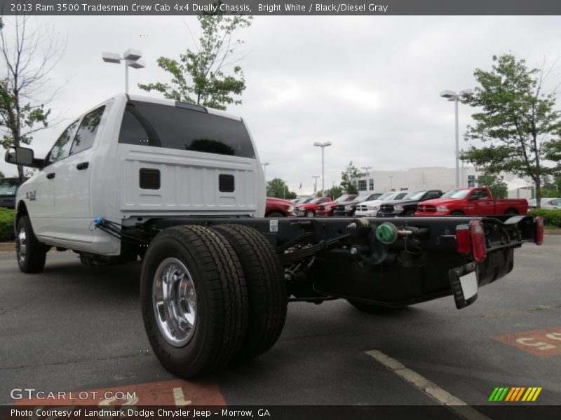 Bright White / Black/Diesel Gray 2013 Ram 3500 Tradesman Crew Cab 4x4 Dually Chassis