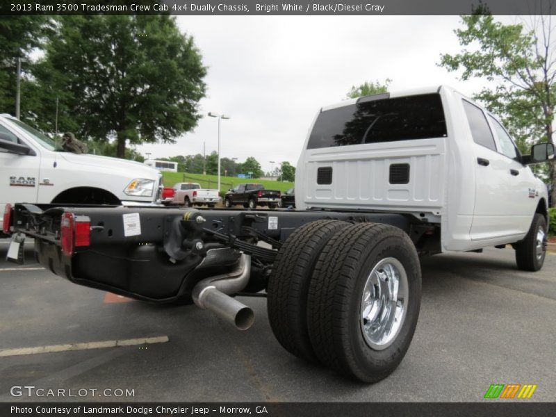 Bright White / Black/Diesel Gray 2013 Ram 3500 Tradesman Crew Cab 4x4 Dually Chassis