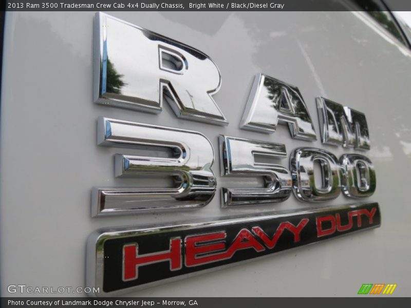 Bright White / Black/Diesel Gray 2013 Ram 3500 Tradesman Crew Cab 4x4 Dually Chassis