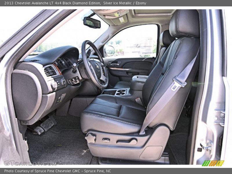 Front Seat of 2013 Avalanche LT 4x4 Black Diamond Edition