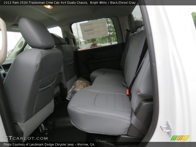 Bright White / Black/Diesel Gray 2013 Ram 3500 Tradesman Crew Cab 4x4 Dually Chassis