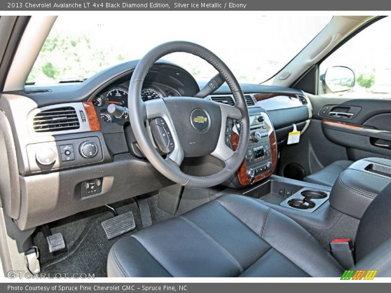 Ebony Interior - 2013 Avalanche LT 4x4 Black Diamond Edition 