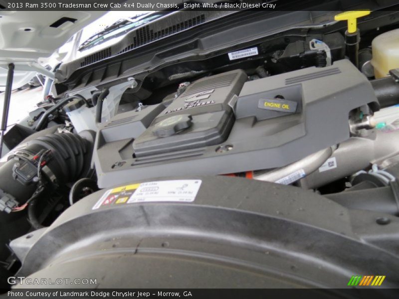 Bright White / Black/Diesel Gray 2013 Ram 3500 Tradesman Crew Cab 4x4 Dually Chassis