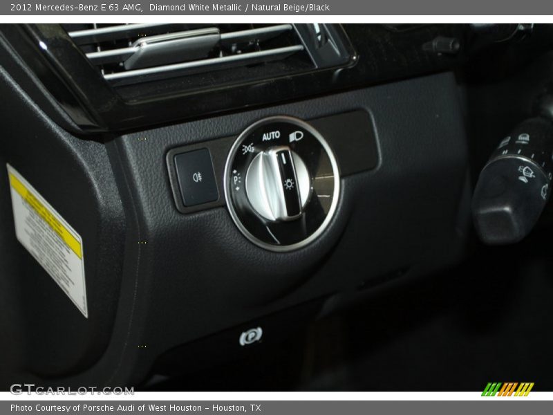 Diamond White Metallic / Natural Beige/Black 2012 Mercedes-Benz E 63 AMG