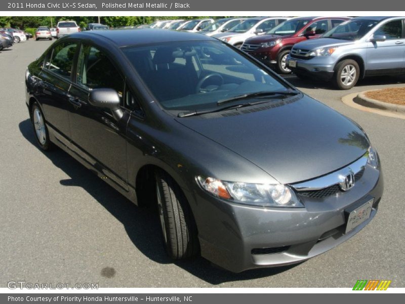 Polished Metal Metallic / Black 2011 Honda Civic LX-S Sedan