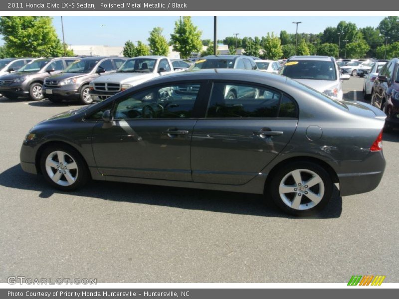 Polished Metal Metallic / Black 2011 Honda Civic LX-S Sedan