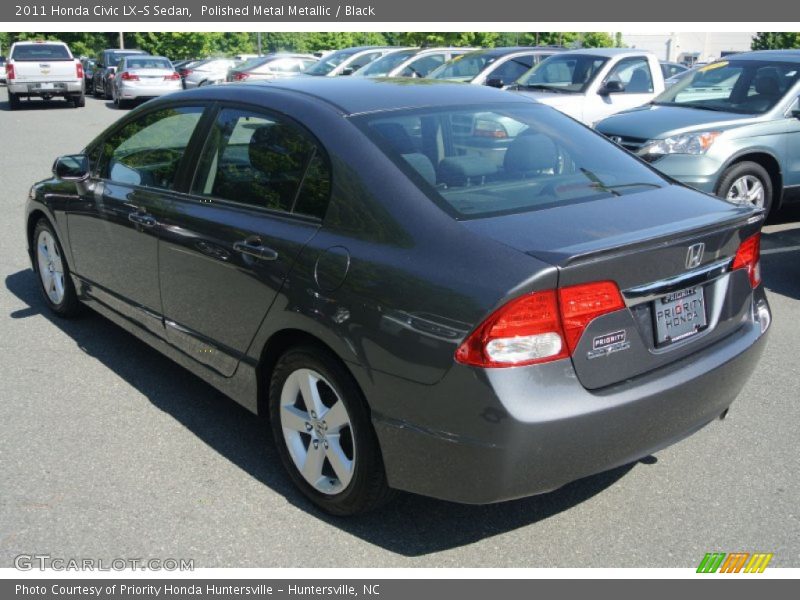 Polished Metal Metallic / Black 2011 Honda Civic LX-S Sedan