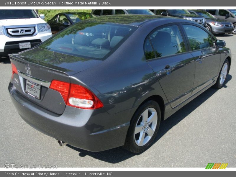 Polished Metal Metallic / Black 2011 Honda Civic LX-S Sedan