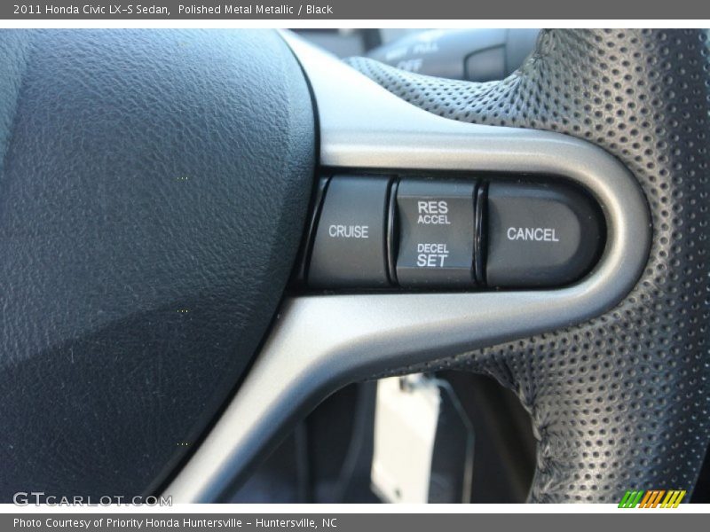 Polished Metal Metallic / Black 2011 Honda Civic LX-S Sedan