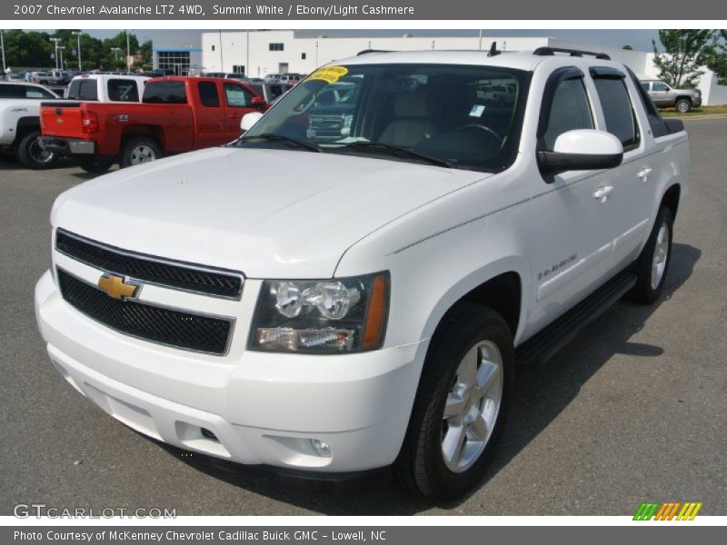Summit White / Ebony/Light Cashmere 2007 Chevrolet Avalanche LTZ 4WD