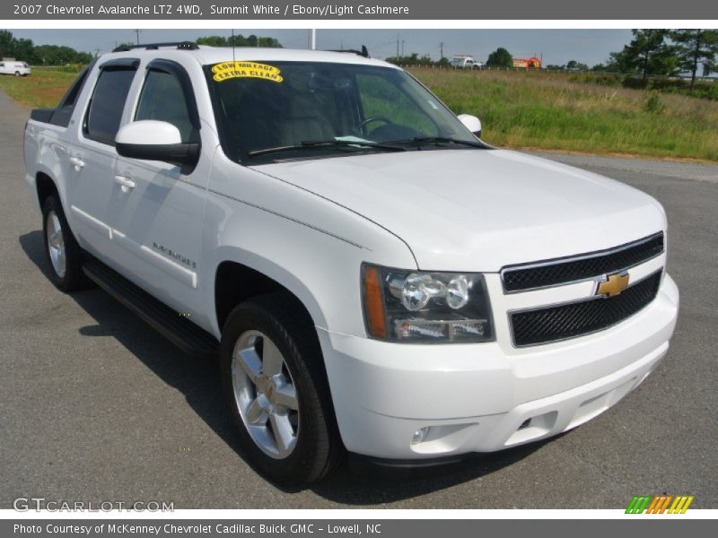 Summit White / Ebony/Light Cashmere 2007 Chevrolet Avalanche LTZ 4WD