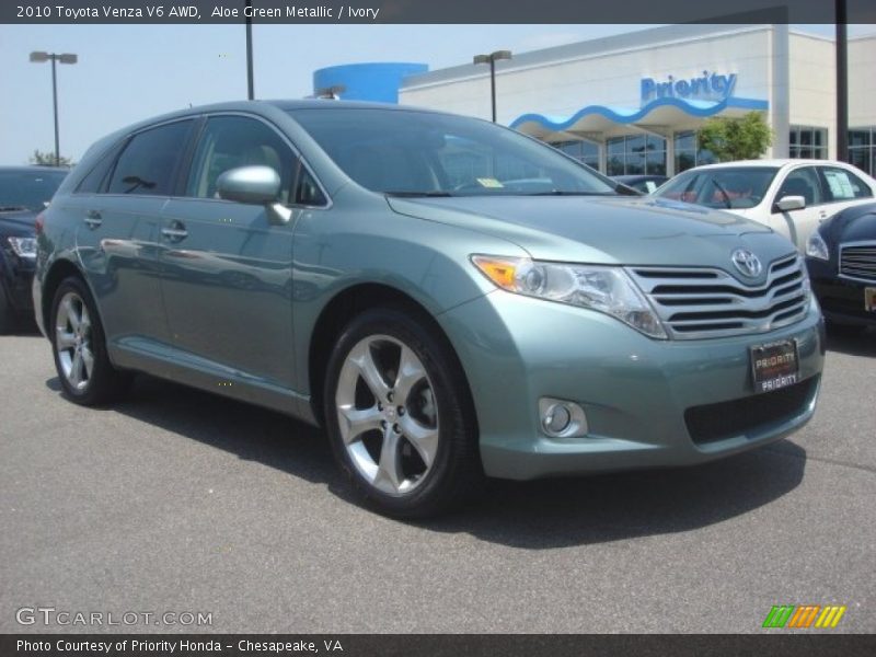 Aloe Green Metallic / Ivory 2010 Toyota Venza V6 AWD