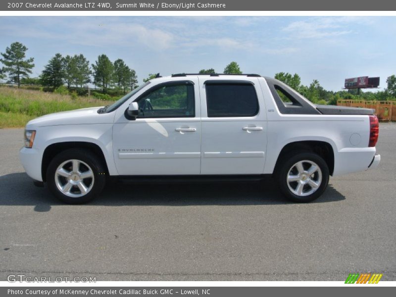Summit White / Ebony/Light Cashmere 2007 Chevrolet Avalanche LTZ 4WD