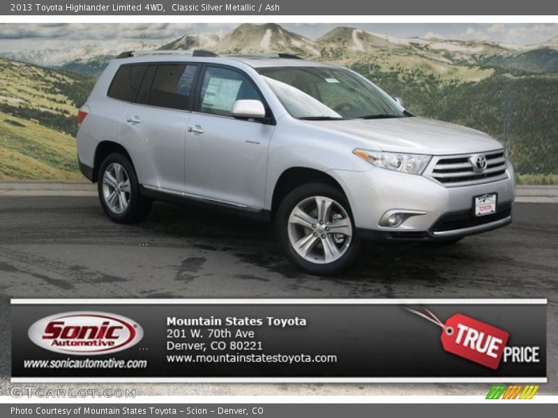 Classic Silver Metallic / Ash 2013 Toyota Highlander Limited 4WD