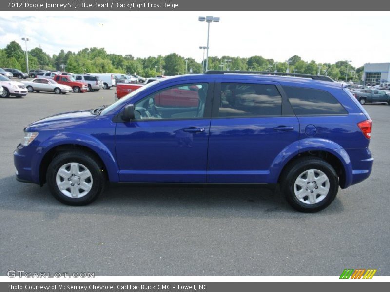 Blue Pearl / Black/Light Frost Beige 2012 Dodge Journey SE