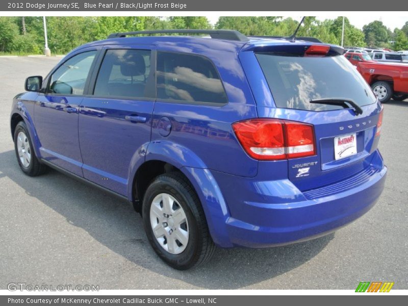 Blue Pearl / Black/Light Frost Beige 2012 Dodge Journey SE