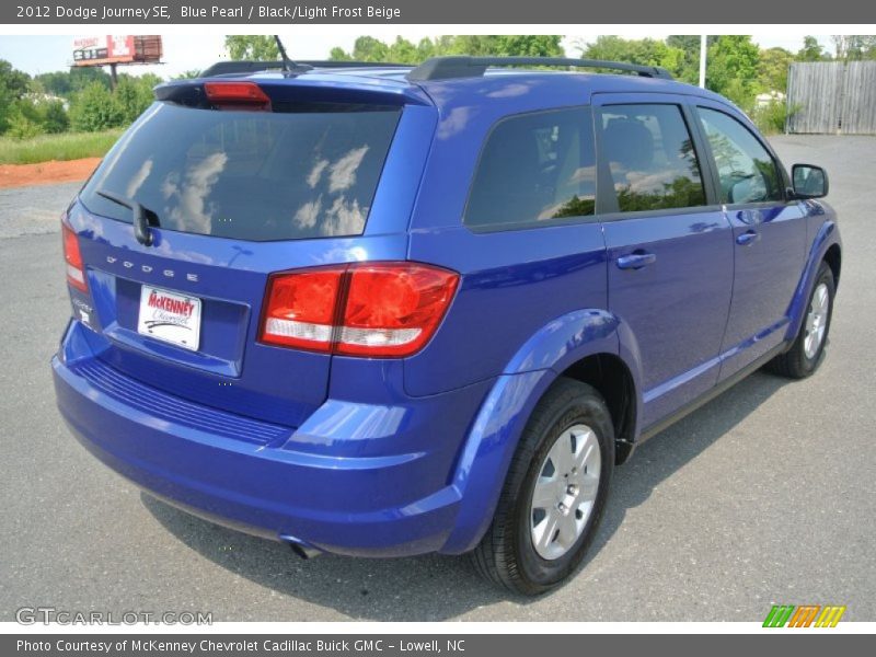 Blue Pearl / Black/Light Frost Beige 2012 Dodge Journey SE