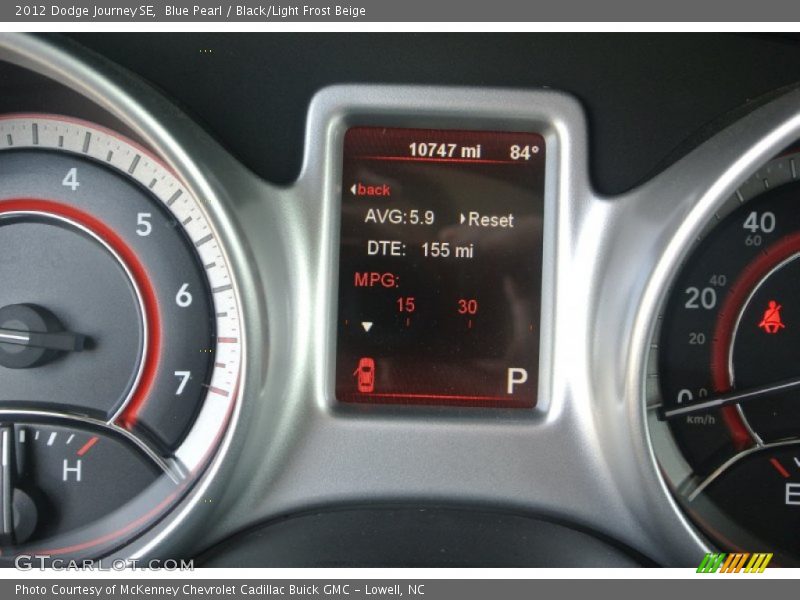 Blue Pearl / Black/Light Frost Beige 2012 Dodge Journey SE
