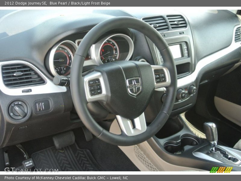 Blue Pearl / Black/Light Frost Beige 2012 Dodge Journey SE