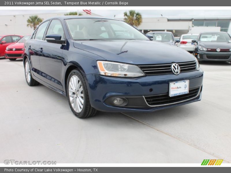 Tempest Blue Metallic / Cornsilk Beige 2011 Volkswagen Jetta SEL Sedan