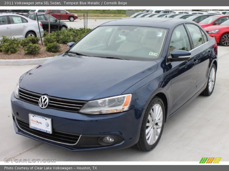 Tempest Blue Metallic / Cornsilk Beige 2011 Volkswagen Jetta SEL Sedan