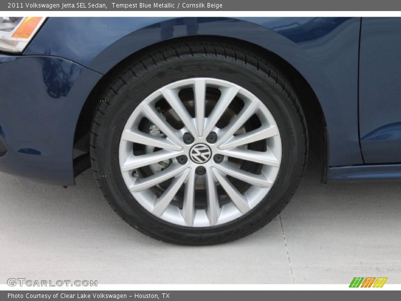 Tempest Blue Metallic / Cornsilk Beige 2011 Volkswagen Jetta SEL Sedan
