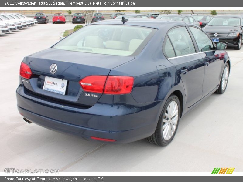 Tempest Blue Metallic / Cornsilk Beige 2011 Volkswagen Jetta SEL Sedan