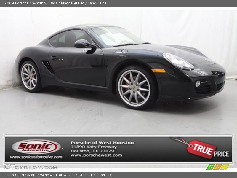 Basalt Black Metallic / Sand Beige 2009 Porsche Cayman S