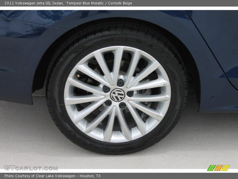Tempest Blue Metallic / Cornsilk Beige 2011 Volkswagen Jetta SEL Sedan