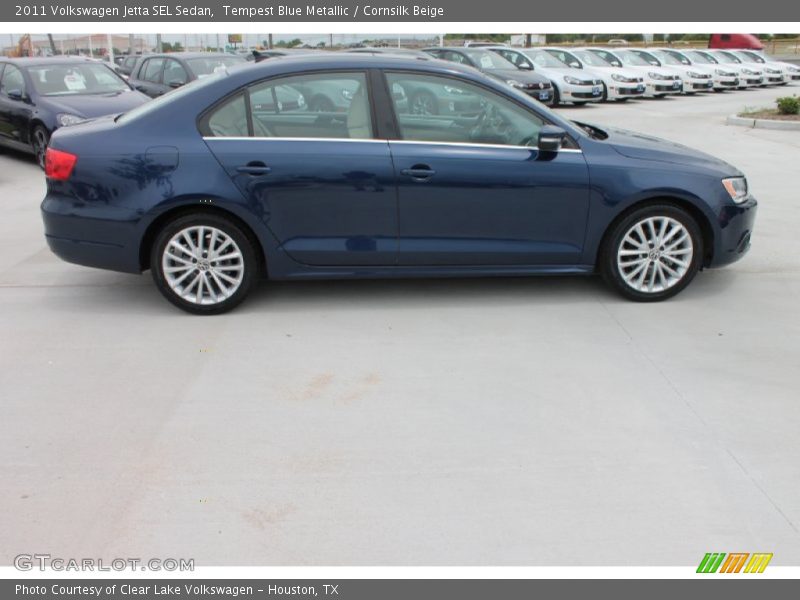 Tempest Blue Metallic / Cornsilk Beige 2011 Volkswagen Jetta SEL Sedan
