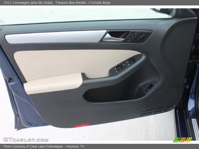Tempest Blue Metallic / Cornsilk Beige 2011 Volkswagen Jetta SEL Sedan