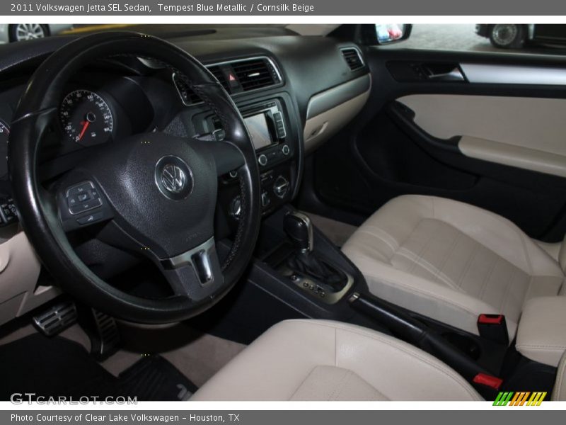 Tempest Blue Metallic / Cornsilk Beige 2011 Volkswagen Jetta SEL Sedan