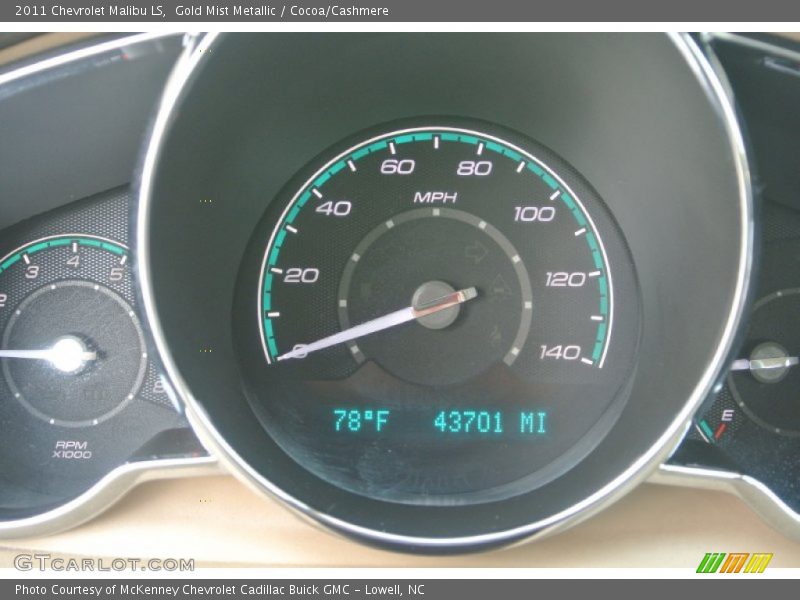 Gold Mist Metallic / Cocoa/Cashmere 2011 Chevrolet Malibu LS