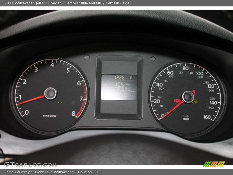 Tempest Blue Metallic / Cornsilk Beige 2011 Volkswagen Jetta SEL Sedan