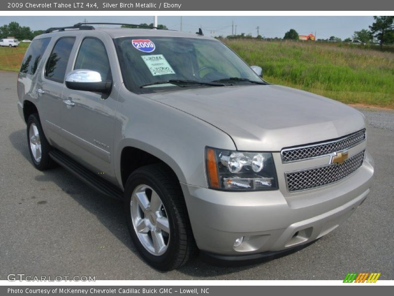 Silver Birch Metallic / Ebony 2009 Chevrolet Tahoe LTZ 4x4