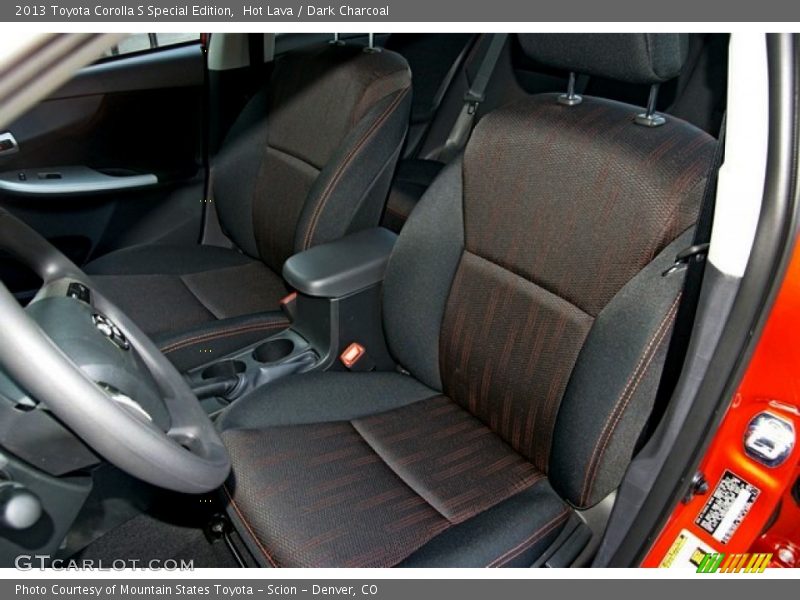 Front Seat of 2013 Corolla S Special Edition