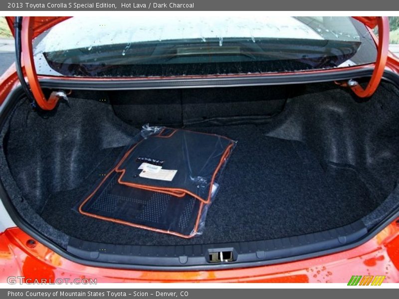  2013 Corolla S Special Edition Trunk