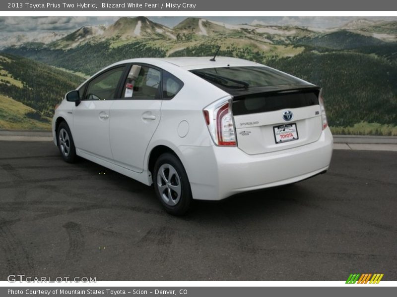 Blizzard White Pearl / Misty Gray 2013 Toyota Prius Two Hybrid