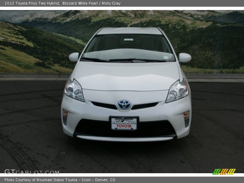 Blizzard White Pearl / Misty Gray 2013 Toyota Prius Two Hybrid