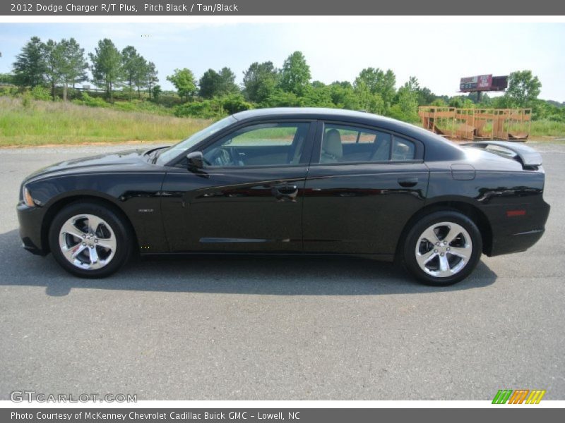 Pitch Black / Tan/Black 2012 Dodge Charger R/T Plus