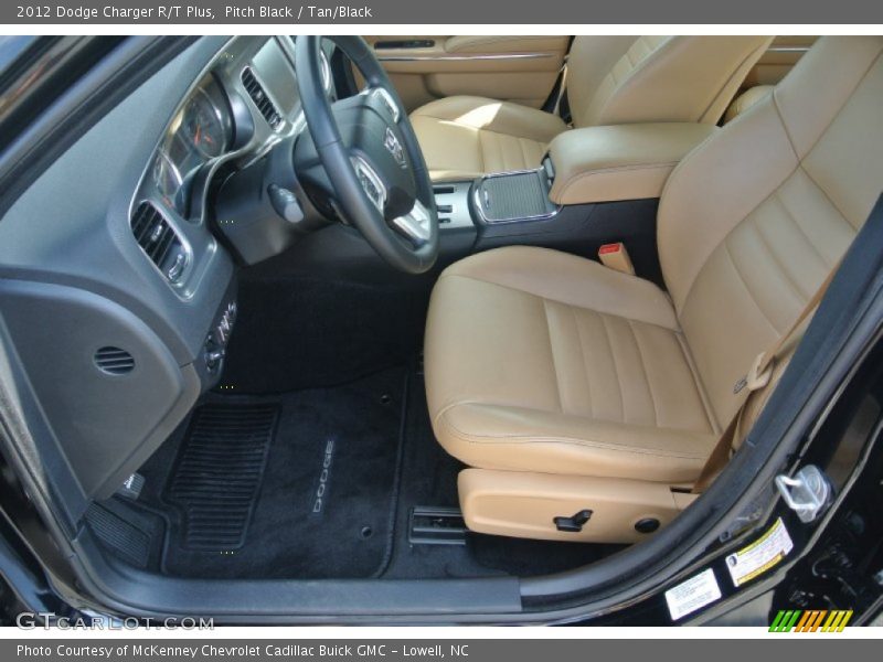 Pitch Black / Tan/Black 2012 Dodge Charger R/T Plus
