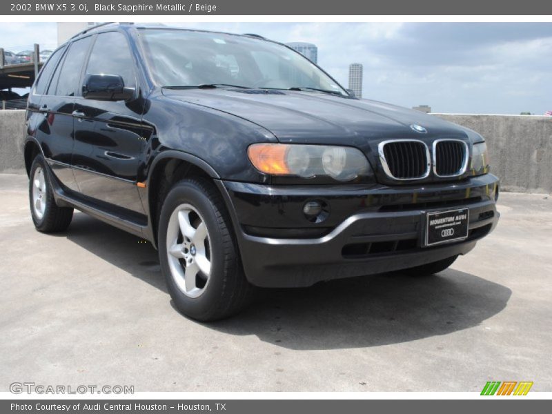 Black Sapphire Metallic / Beige 2002 BMW X5 3.0i