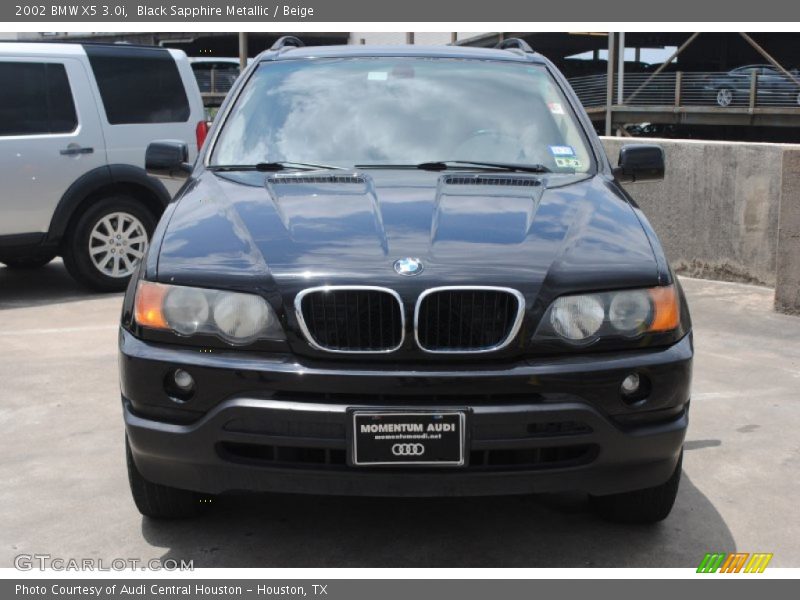 Black Sapphire Metallic / Beige 2002 BMW X5 3.0i