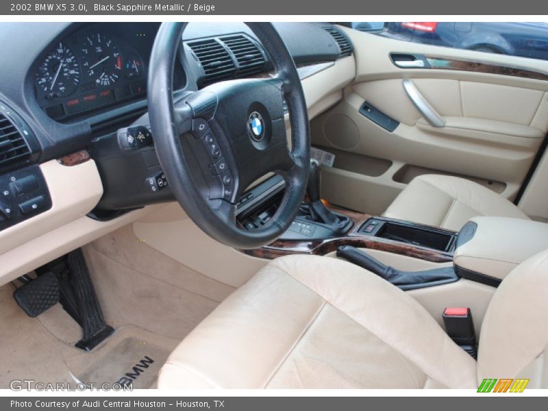 Black Sapphire Metallic / Beige 2002 BMW X5 3.0i