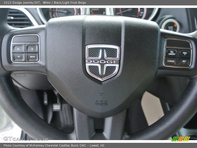 White / Black/Light Frost Beige 2013 Dodge Journey SXT