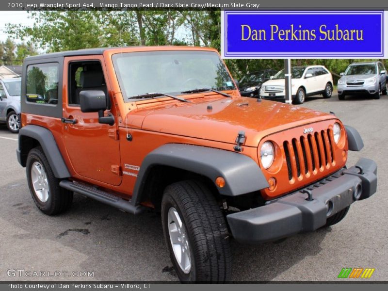 Mango Tango Pearl / Dark Slate Gray/Medium Slate Gray 2010 Jeep Wrangler Sport 4x4