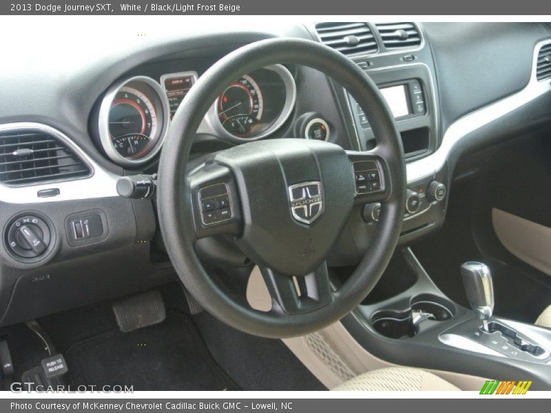 White / Black/Light Frost Beige 2013 Dodge Journey SXT