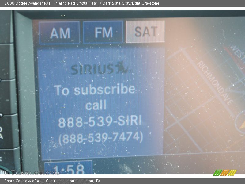 Inferno Red Crystal Pearl / Dark Slate Gray/Light Graystone 2008 Dodge Avenger R/T