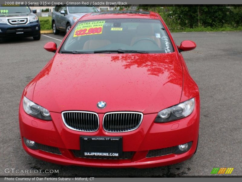 Crimson Red / Saddle Brown/Black 2008 BMW 3 Series 335xi Coupe